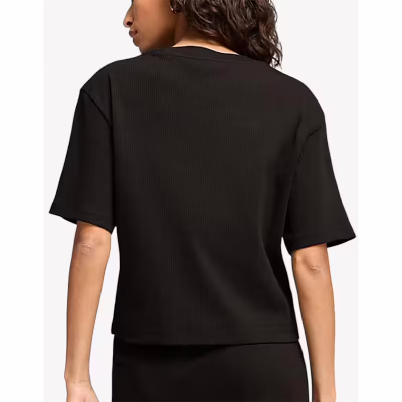 PUMA Classics Ribbed Relaxed Tee Black