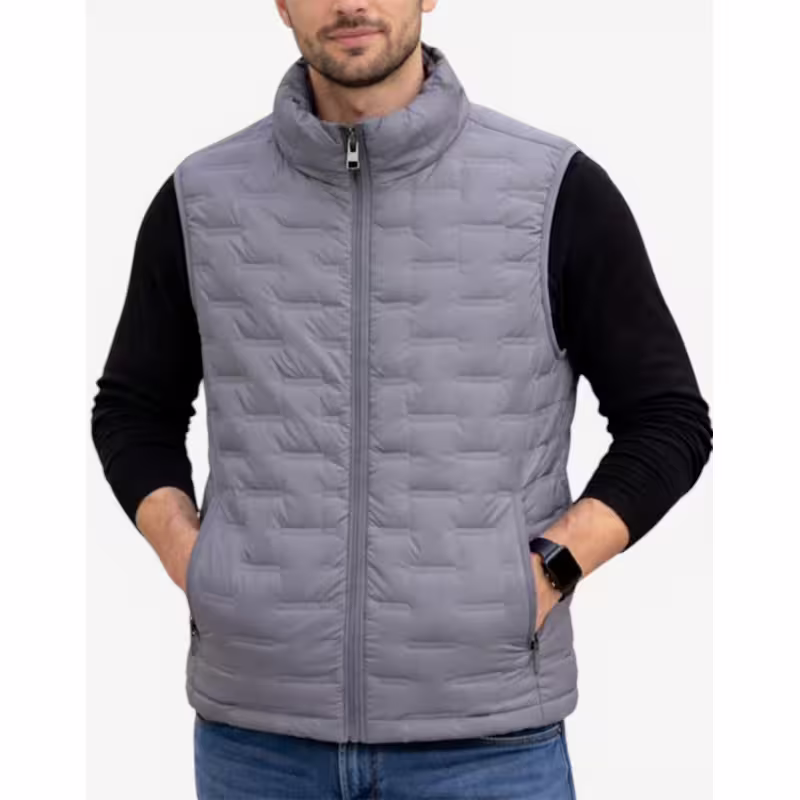 JACK&JONES Quilted Sleeveless Vest Grey