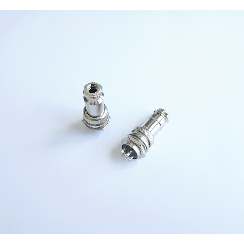 Букса GX16-6, комплект, метална, 6-ца, м+ж, 48VDC, 240VAC, M16x47mm