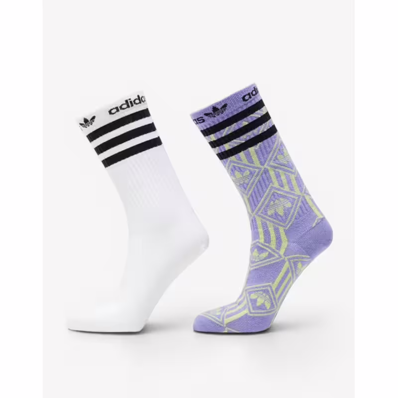 ADIDAS 2 Packs Crew Socks Multicolor/White