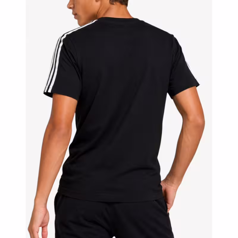 ADIDAS Essentials 3-Stripes Cotton Tee Black