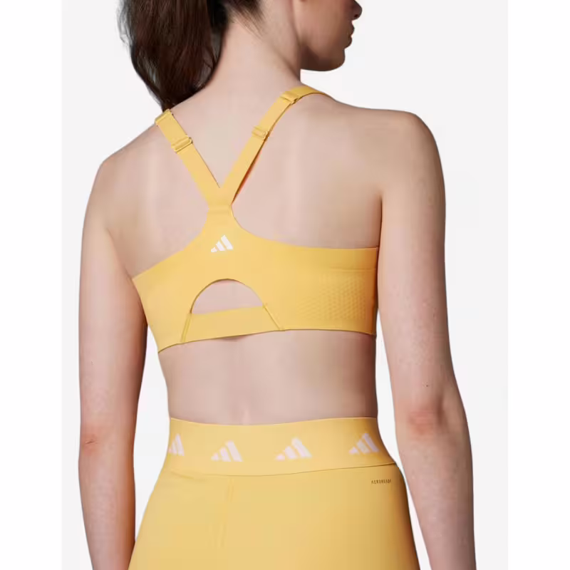 ADIDAS Tailored Impact Luxe High-Support Zip Bra Yellow