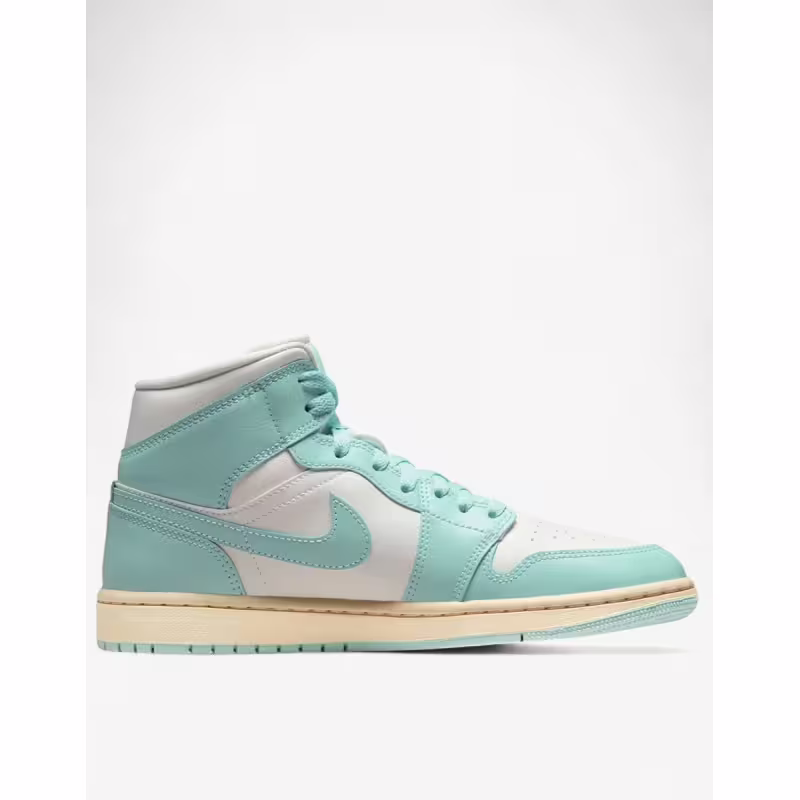 NIKE Air Jordan 1 Mid Shoes White/Blue