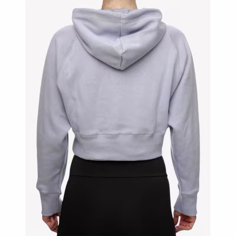 PUMA Classics Relaxed Cropped Hoodie Grey