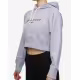 PUMA Classics Relaxed Cropped Hoodie Grey