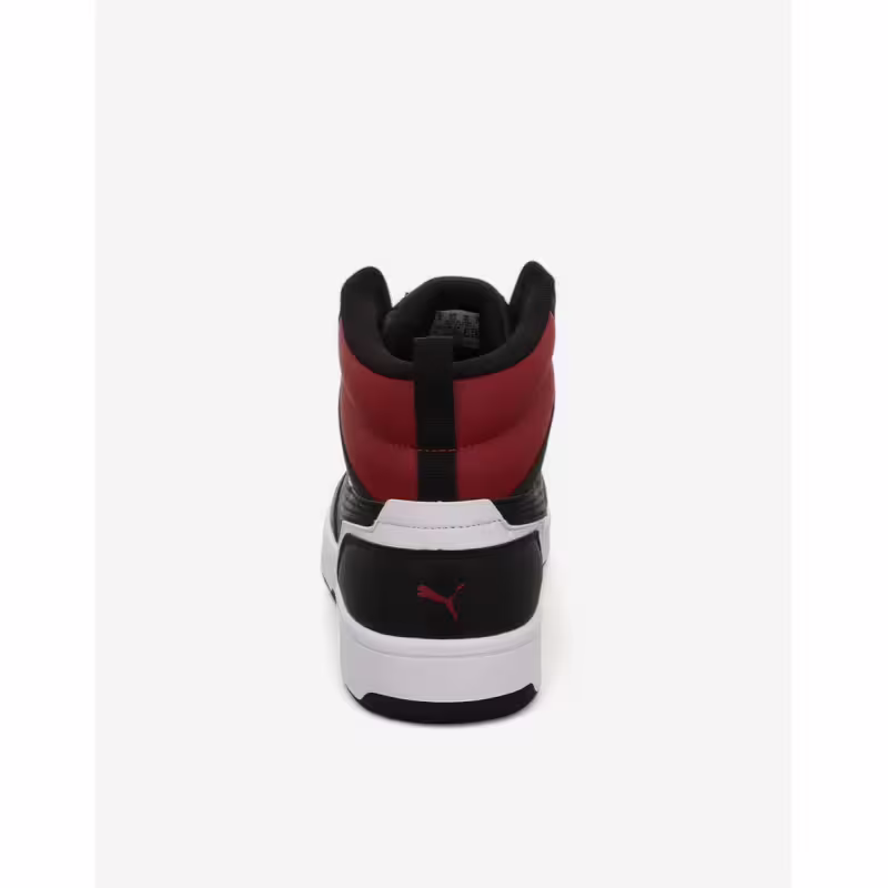 PUMA Rebound V6 Mid Shoes White/Black/Red