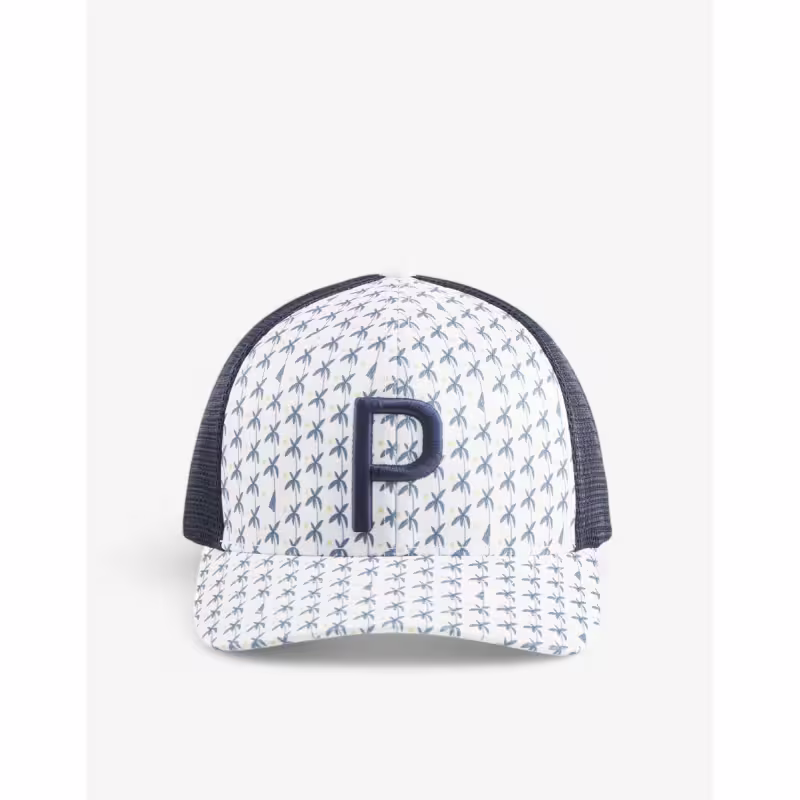 PUMA Palms Trucker P Snapback Cap White/Navy