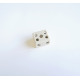 Лустер клема, порцеланова, двуполюсна, 380V, бяла, 2pin, 2,5mm2