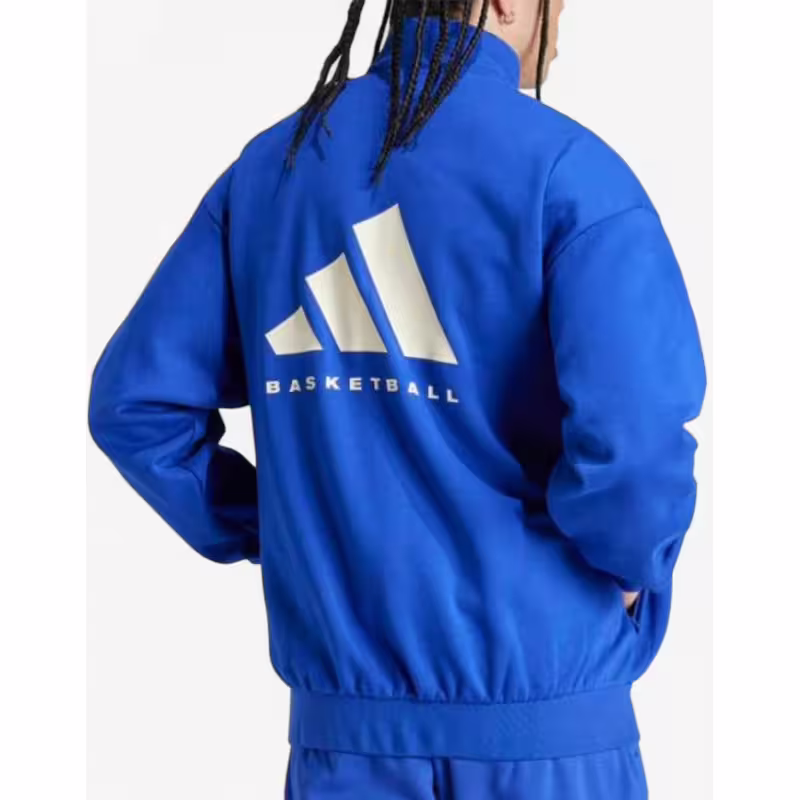 ADIDAS Basketball Half-Zip Sweatshirt Blue