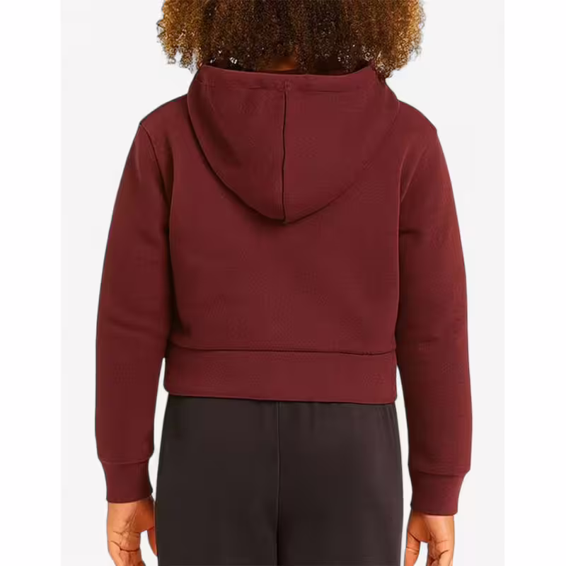 ADIDAS Adicolor Cropped Hoodie Burgundy