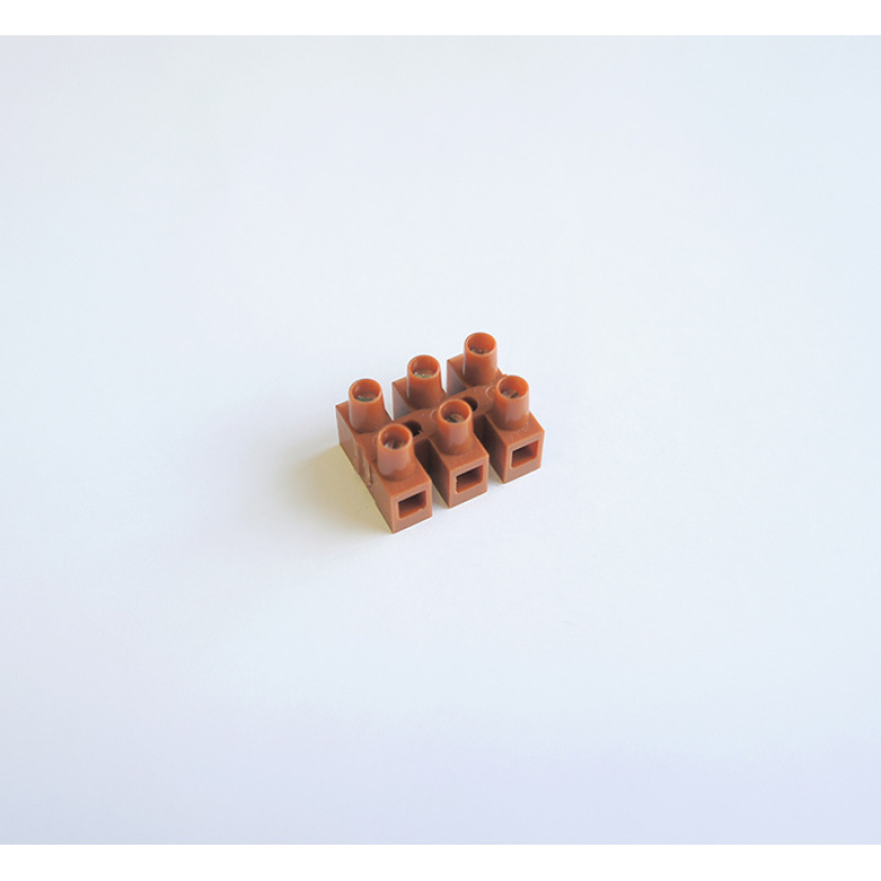 Лустер клема 380V кафява 3pin 2,5mm2