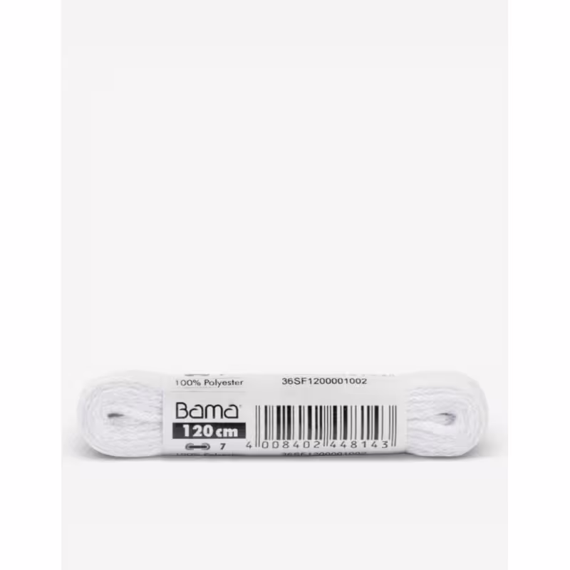 BAMA Flat Laces White 120cm