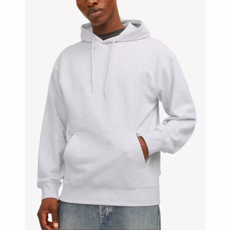 JACK&JONES Jjecharge Sweat Hood Noos White Melange