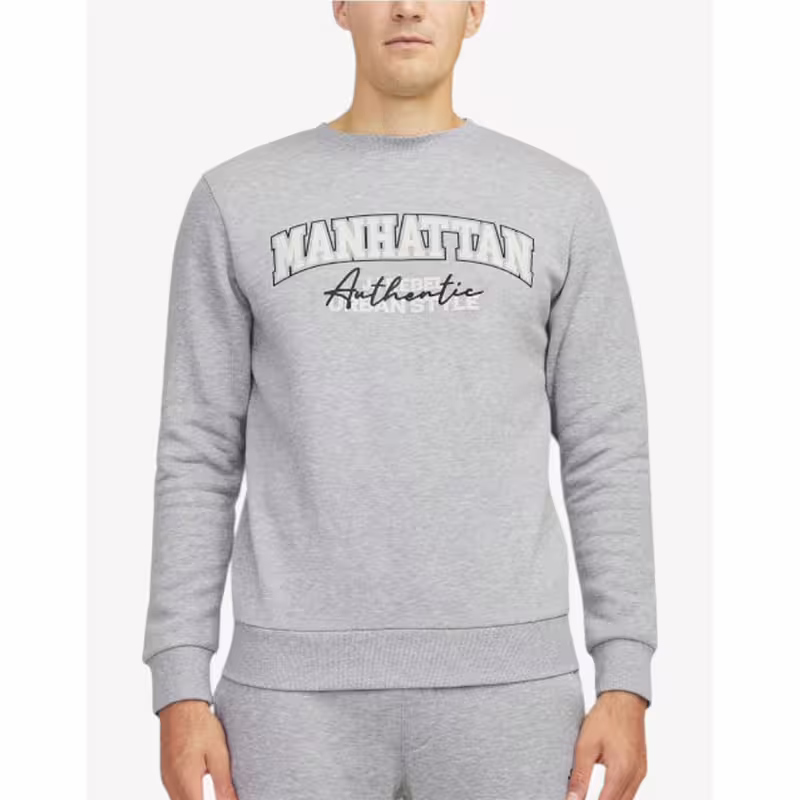 JACK&JONES Jrebnewyork Sweat Crew Neck Sn Light Grey Melange
