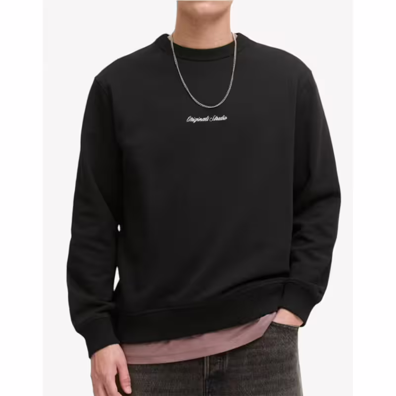 JACK&JONES Jornorrebro Emb Sweat Crew Noos Black