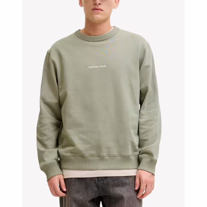 JACK&JONES Jornorrebro Emb Sweat Crew Noos Seagrass