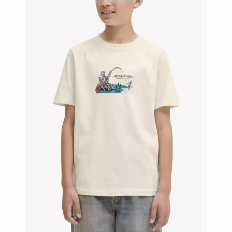 JACK&JONES Jоrskull Nature Tee Ss Crew Neck Sn Jnr White