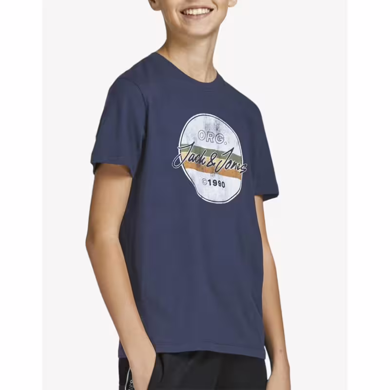 JACK&JONES Jorbrady Tee Ss Crew Neck Sn Jnr Navy