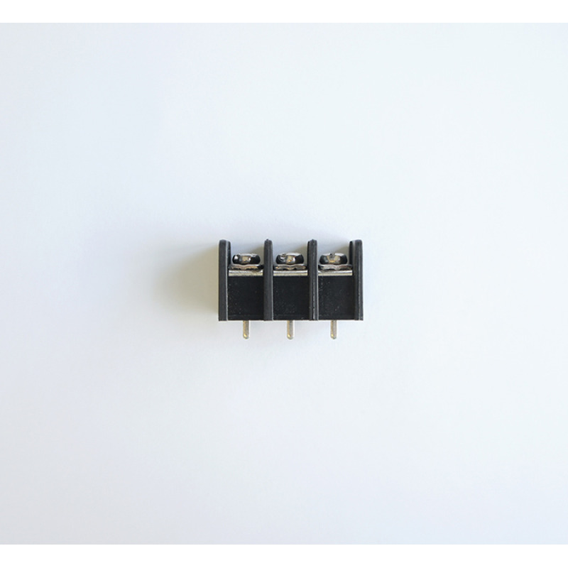 Лустер клема, платка, 20A, 300V, черна, 3pin, 3,3mm2