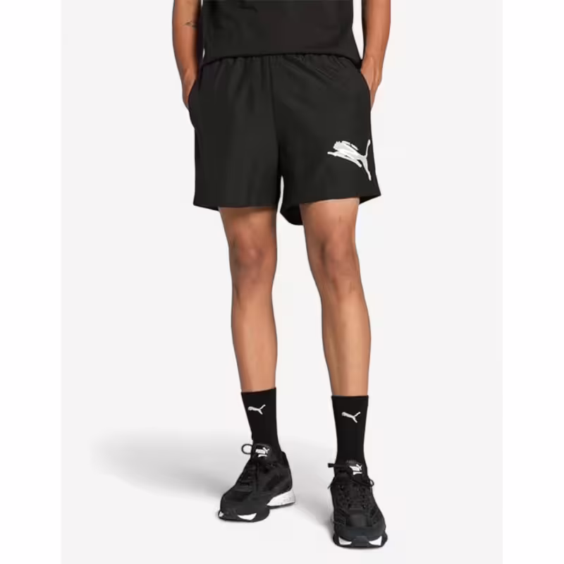 PUMA Essentials+ Logo Lab Cat Woven Shorts Black