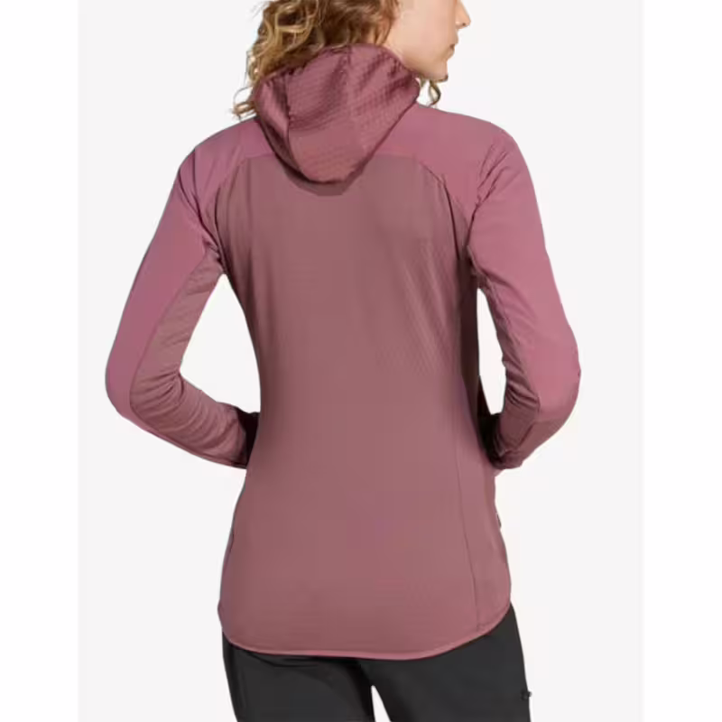 ADIDAS Terrex Techrock Wind Fleece Jacket Burgundy