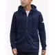 ADIDAS Stack Logo On Left Sleeve Hoodie Blue