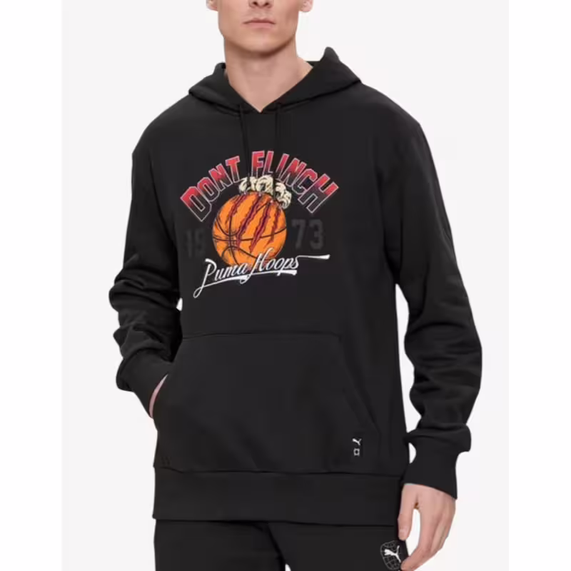 PUMA Graphic Booster Hoodie Black