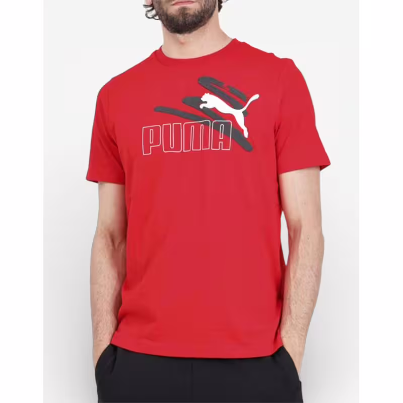PUMA Essentials+ Logo Lab Summer Tee Red M