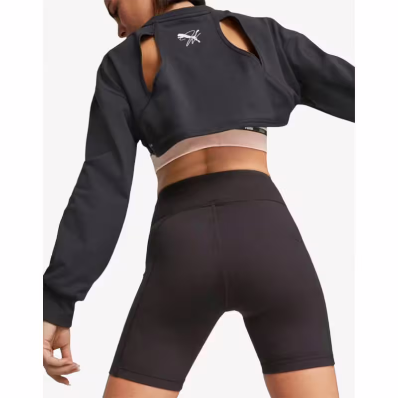 PUMA Forever Luxe Cloudspun Crop Top Black