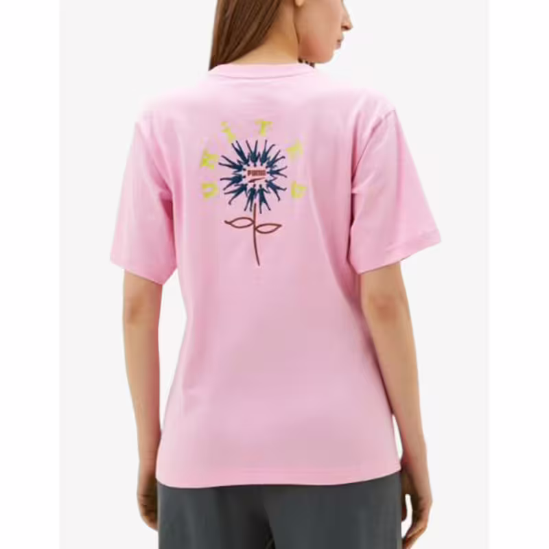 PUMA Downtown Graphic Print Tee Pink