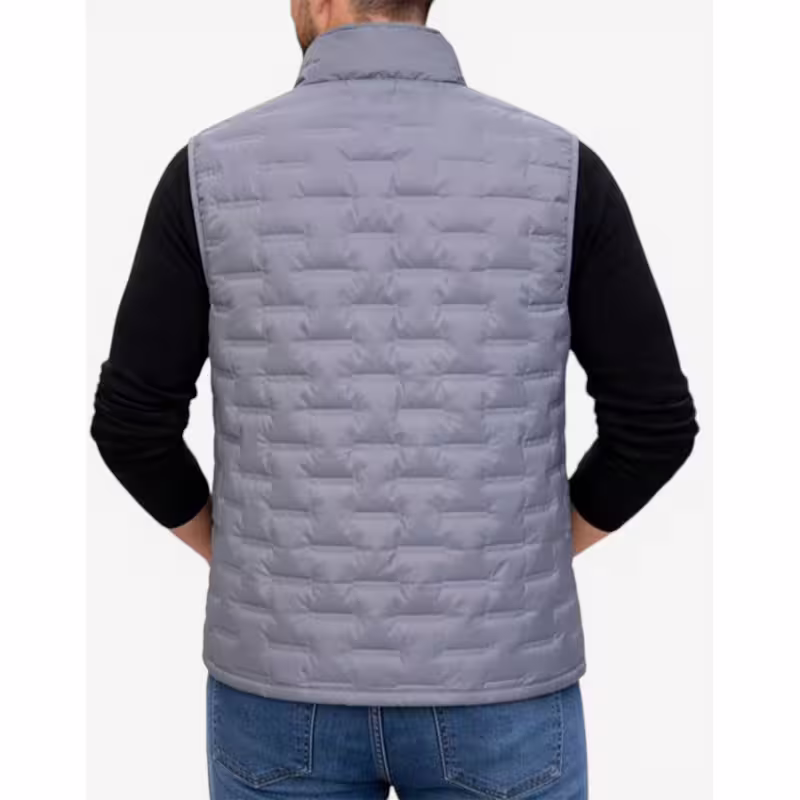 JACK&JONES Quilted Sleeveless Vest Grey