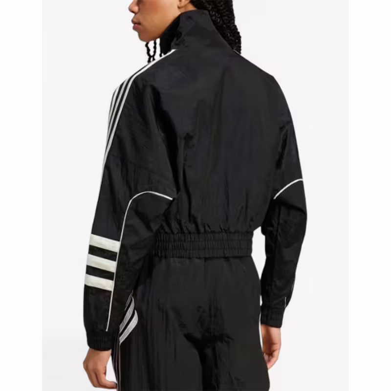 ADIDAS Atlanta Cut Line Loose Nylon Track Top Black