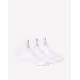 ADIDAS 3 Packs Cushioned Low-Cut Socks White