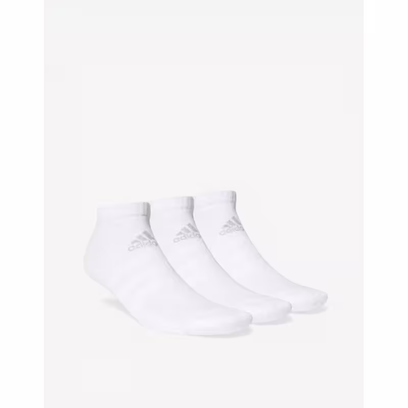 ADIDAS 3 Packs Cushioned Low-Cut Socks White
