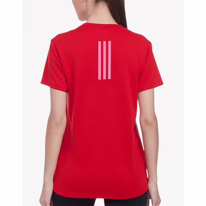 ADIDAS Printed Round Neck Tee Red