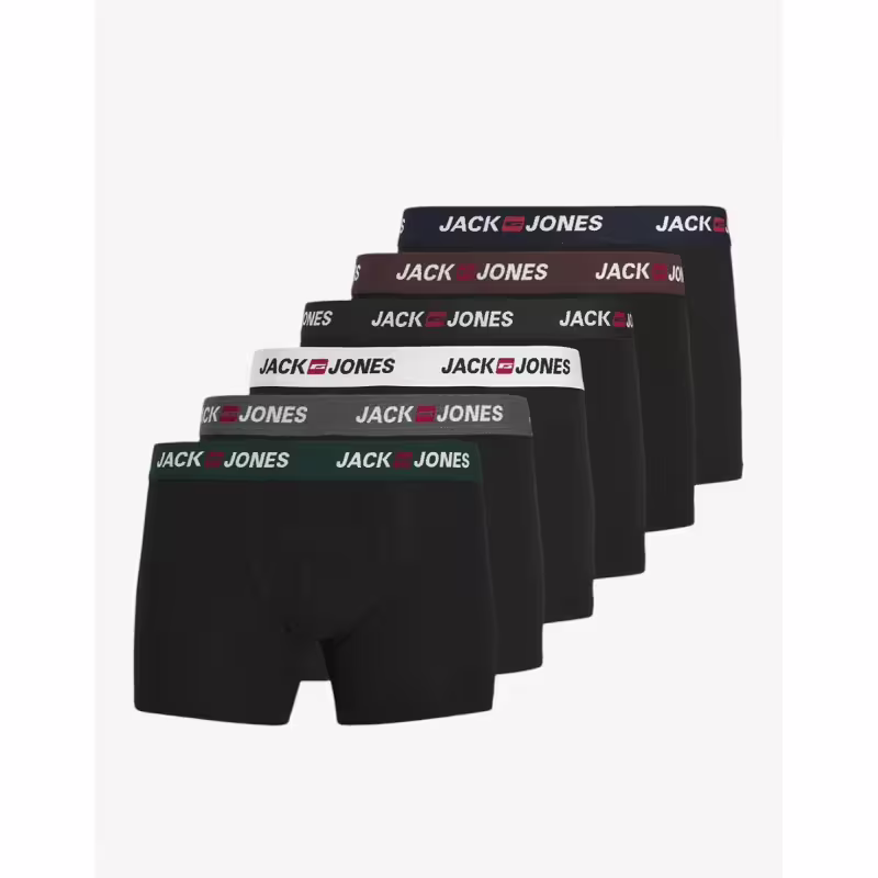 JACK&JONES Jaccorp Logo Boxer Briefs All Black 6 Pack