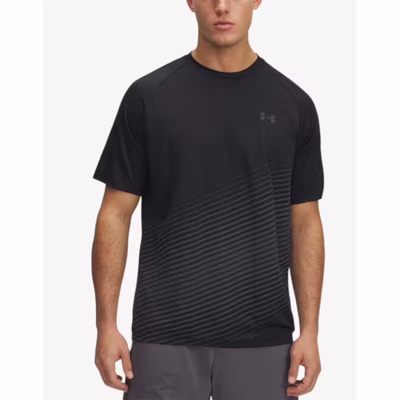 UNDER ARMOUR Tech Fade Ss Tee Black / Titan Gray