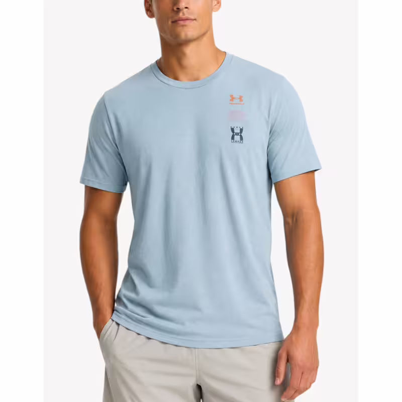 UNDER ARMOUR Live Evol Logo Ss Tee Blue