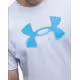 UNDER ARMOUR Reflective Big Logo Ss Tee White / Blue