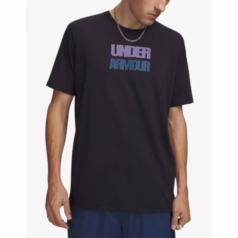 UNDER ARMOUR Block Logo Ss Tee Black