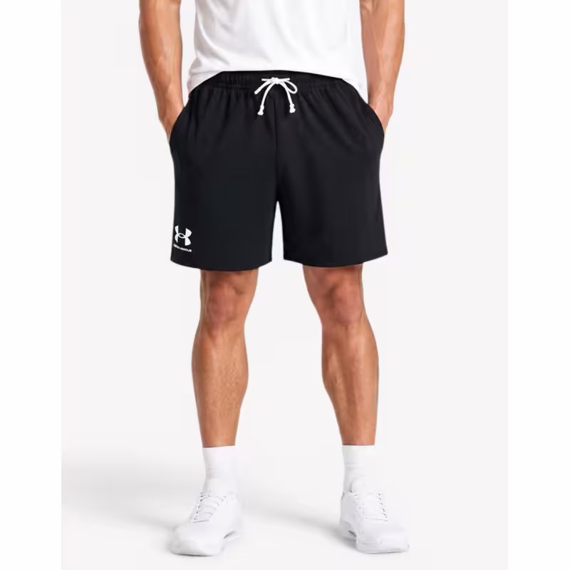 UNDER ARMOUR Men Rival Terry 6 Shorts Black