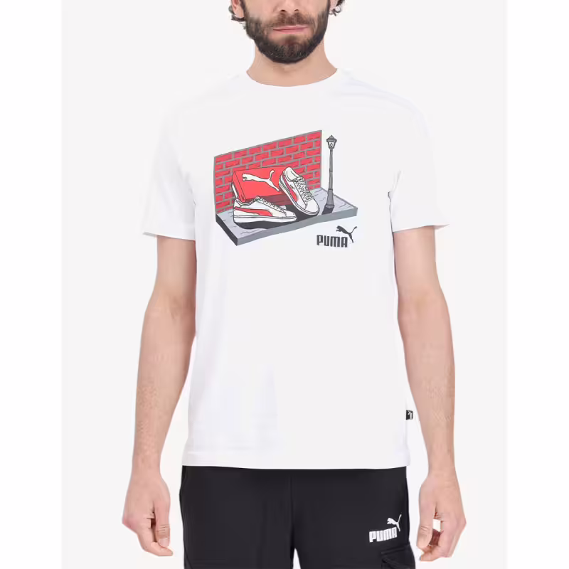PUMA Graphics Sneaker Box Tee White