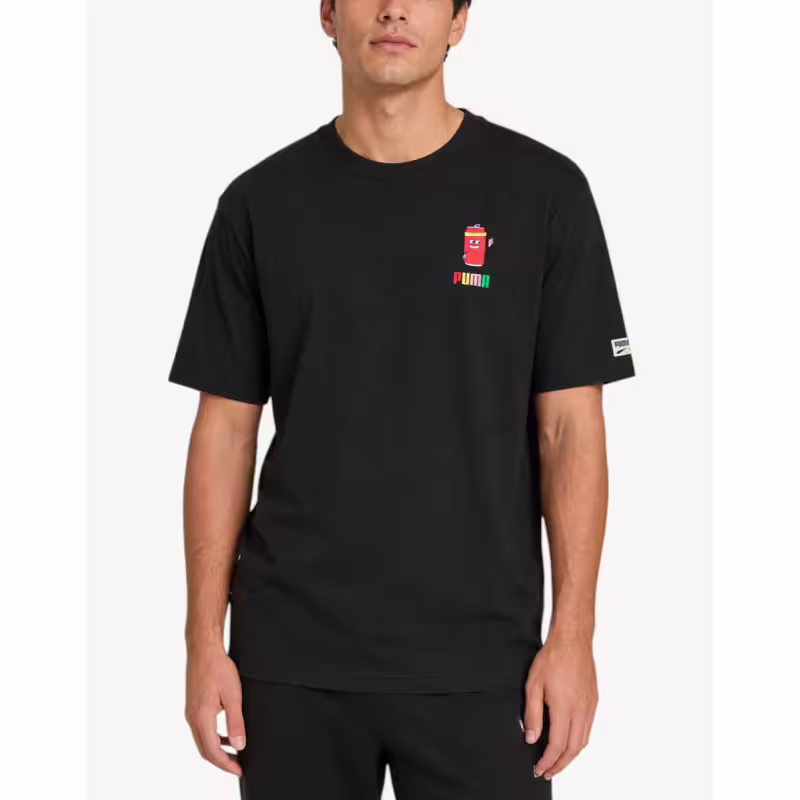 PUMA Downtown Graphic Tee Black Multicolor