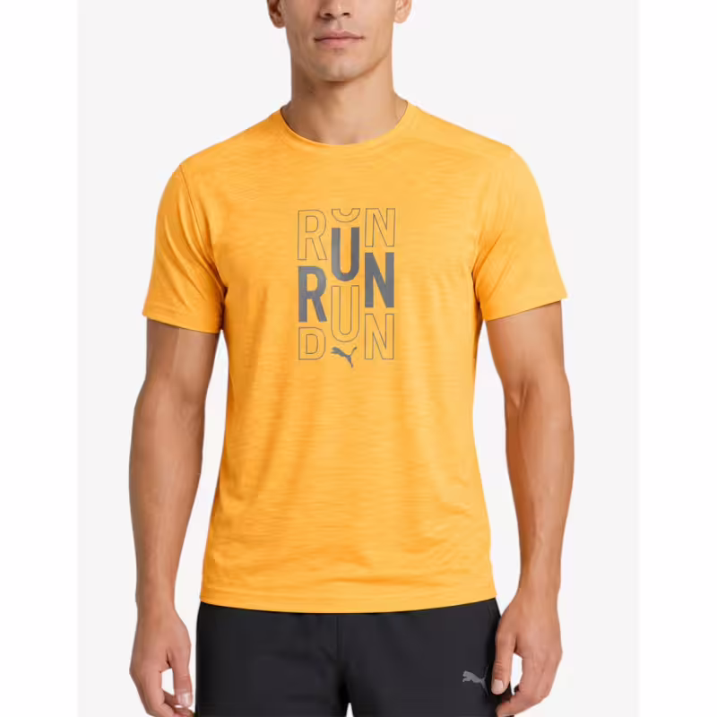 PUMA Run Logo Sun Stream Tee Orange