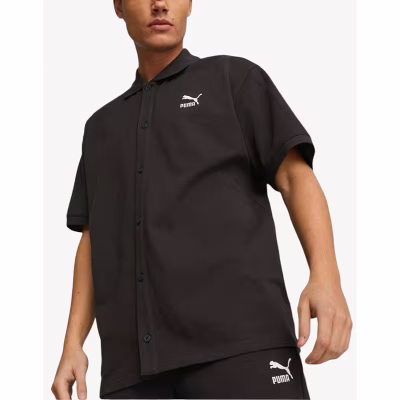 PUMA Classics Pique Shirt Black