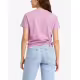 PUMA Ess Logo Knotted Tee G Pink