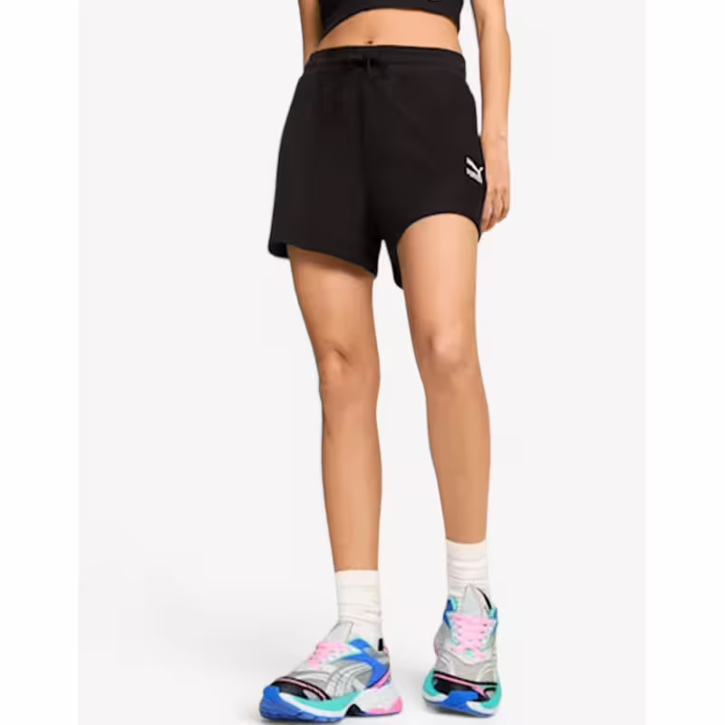 PUMA Classics Ribbed A-Line Shorts Black
