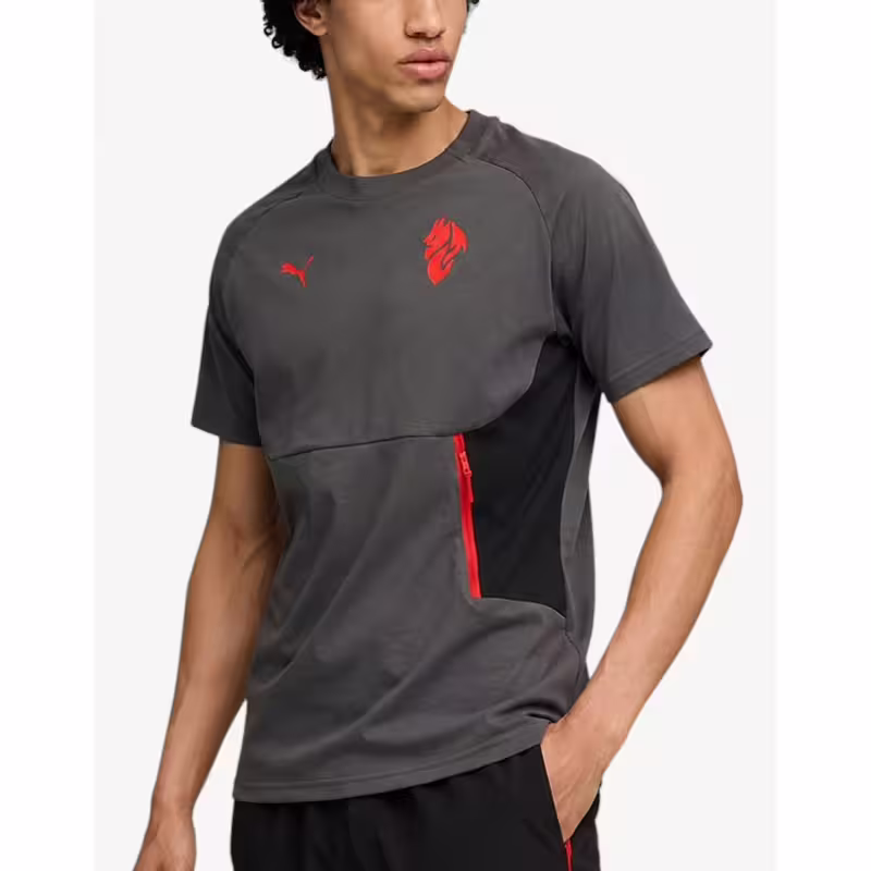 PUMA x AC Milan PUMATECH Pocket Tee Gray