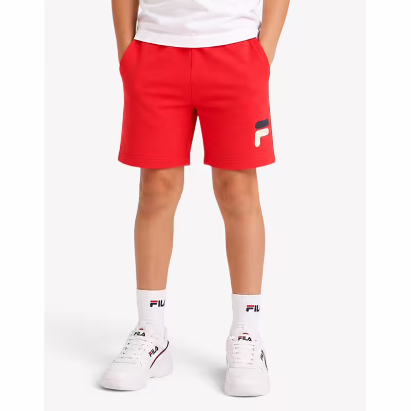 FILA Lobez Graphic Logo Shorts Red