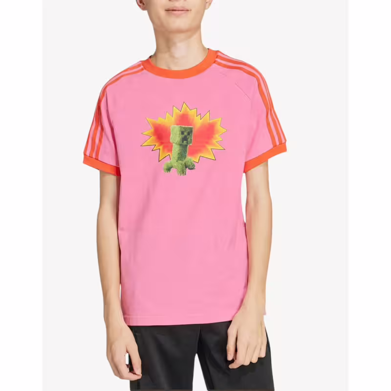 ADIDAS Originals x Minecraft Graphic T-Shirt Pink
